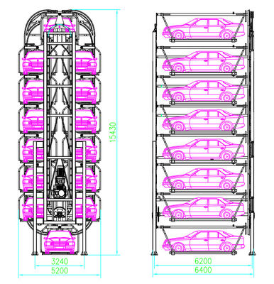 12 Parking Spaces Vertical Revolving Parking Lot for Smooth Parking Experience