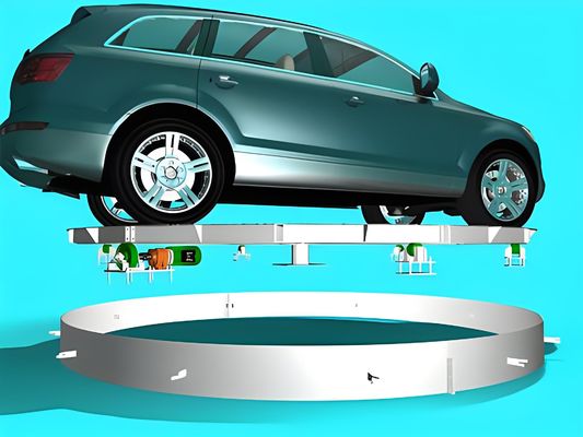 Speed Car Elevator Turntable with Hydraulic Cylinder Drive Mode and PLC Control System Speed 0.25m/s