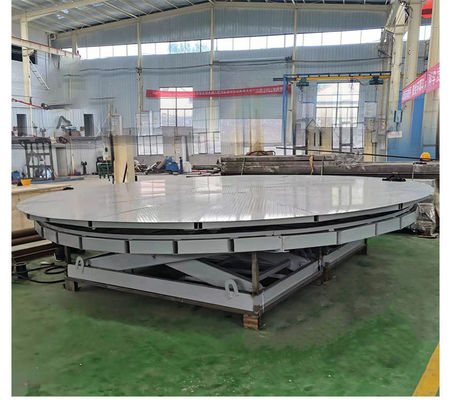 Hydraulic Cylinder Drive Mode Vehicle Elevating Turntable for Smooth Vehicle Rotation on Checker Plate Platform Material